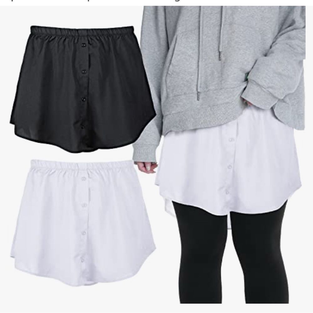 (5/$30 deal) 
Black and white 2pc Button-Front faux under Shirt